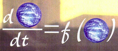 Conceptual ODE for the state of the world.